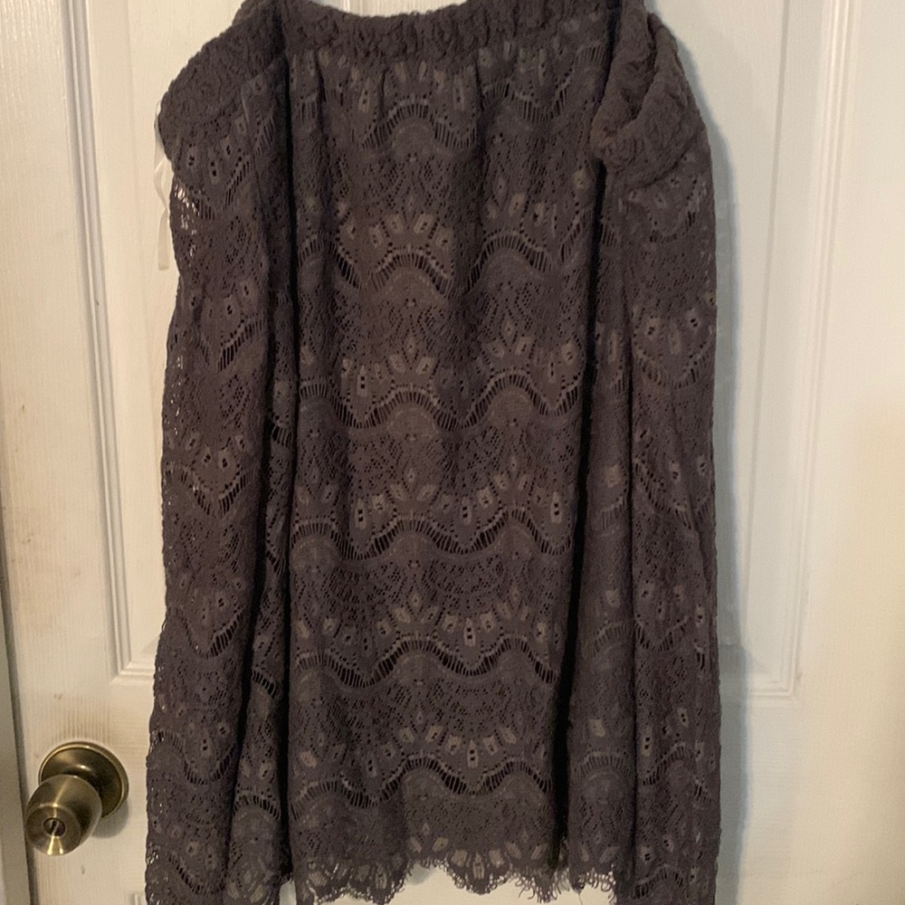 Grey lace shirt